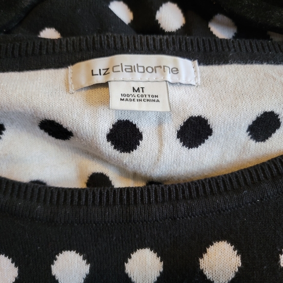 Liz Claiborne polka dot sweater - Picture 2 of 2